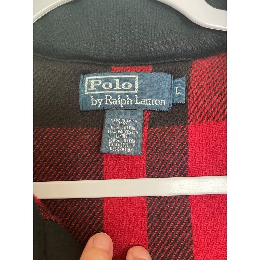 Men's L-Polo Ralph Lauren Cotton Buffalo Plaid Flannel - Picture 7 of 8